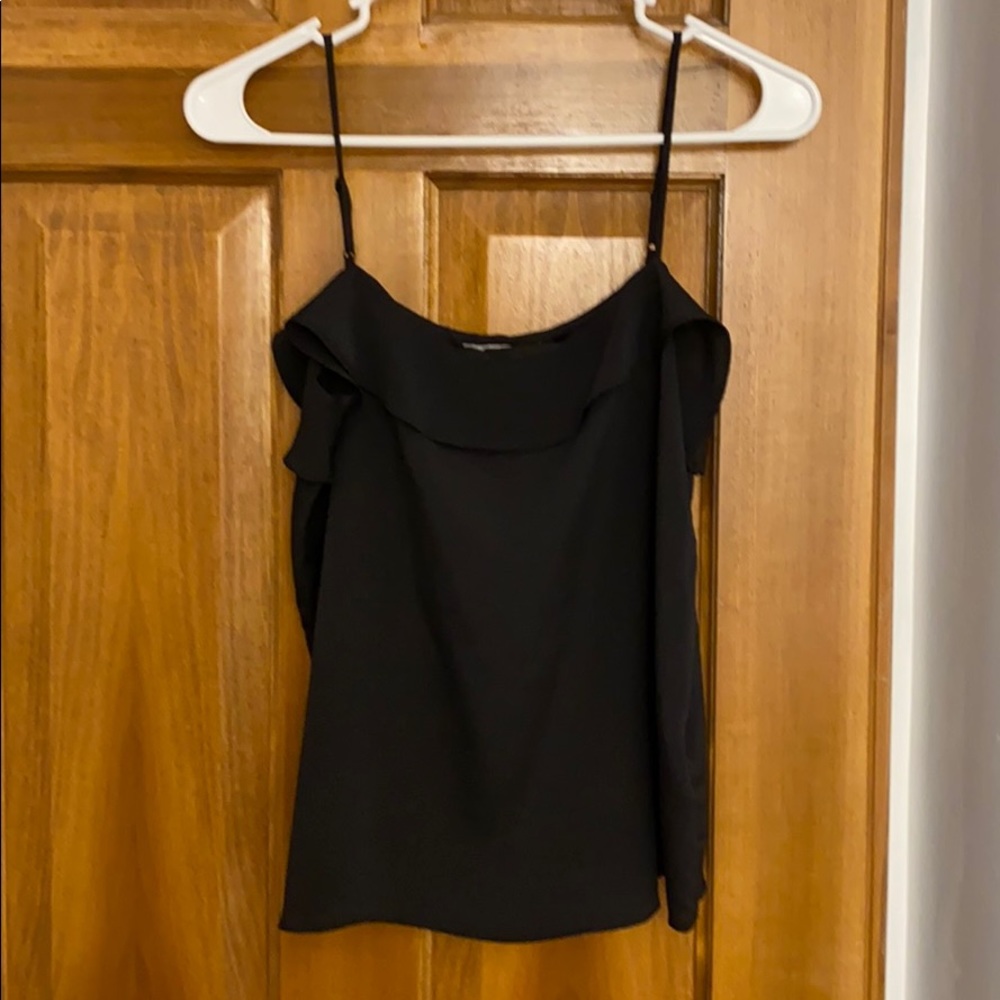 H&M Black Ruffle Tank Top
